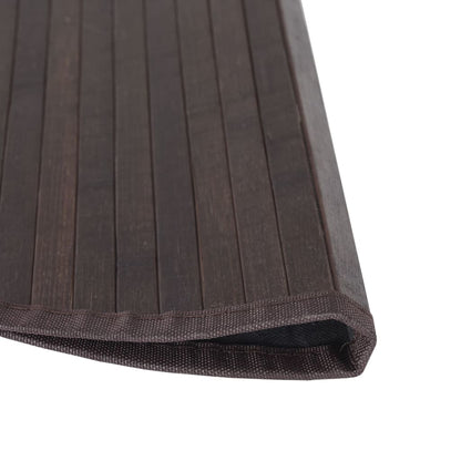 Rug Round Dark Brown100 cm Bamboo