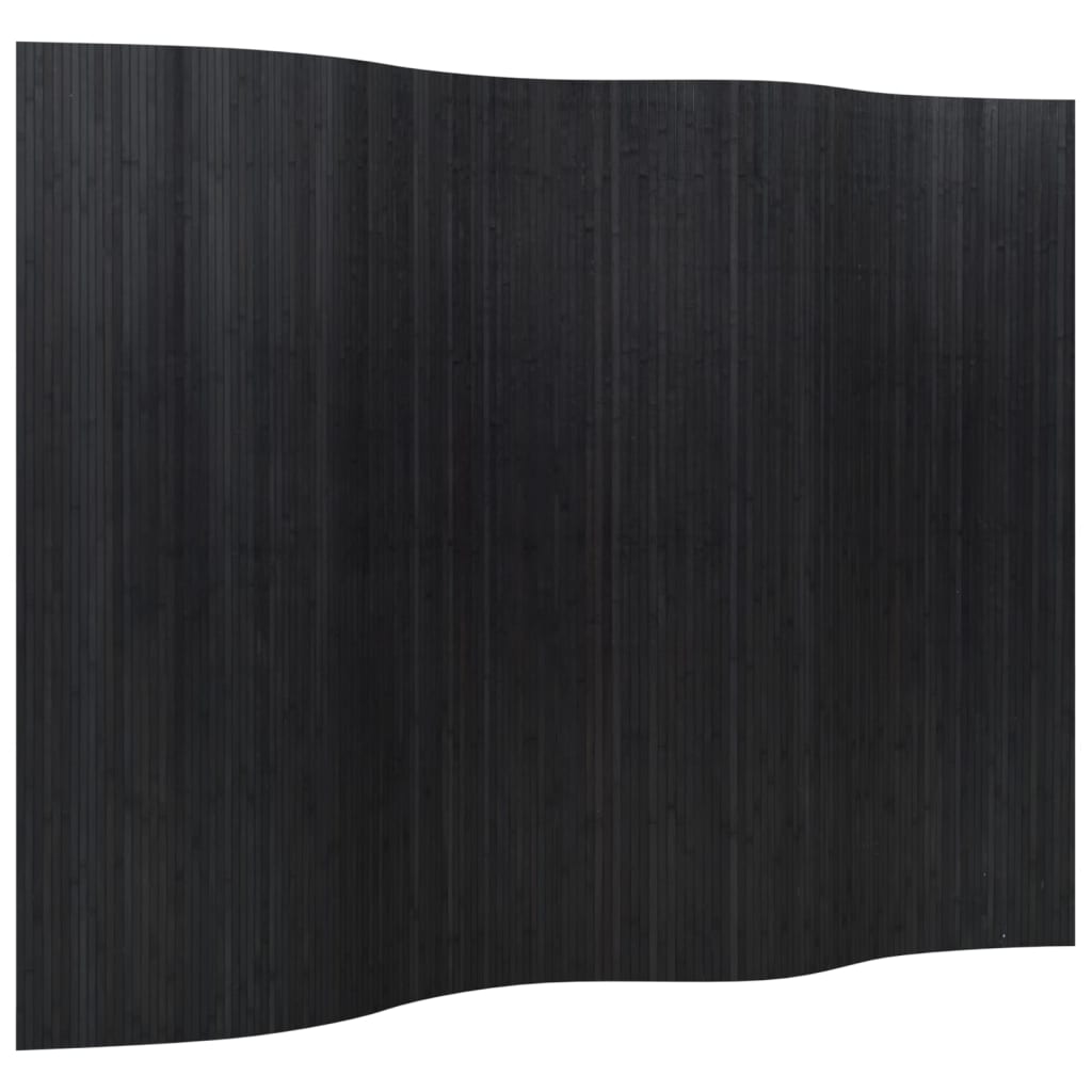 Room Divider Black Width 250 cm Height 165 cm Bamboo