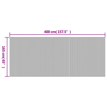 Room Divider Black Width 400 cm Height 165 cm Bamboo