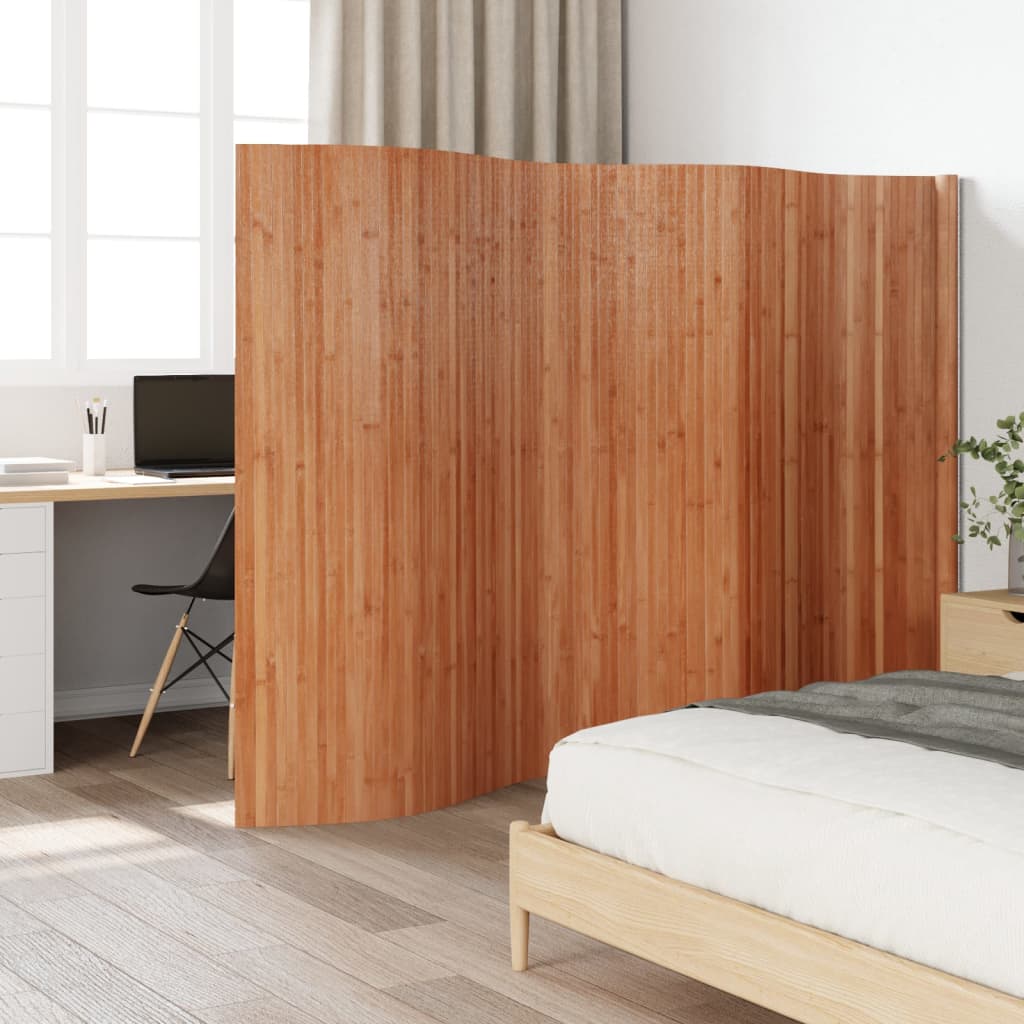 Room Divider Brown Width 400 cm Height 165 cm Bamboo