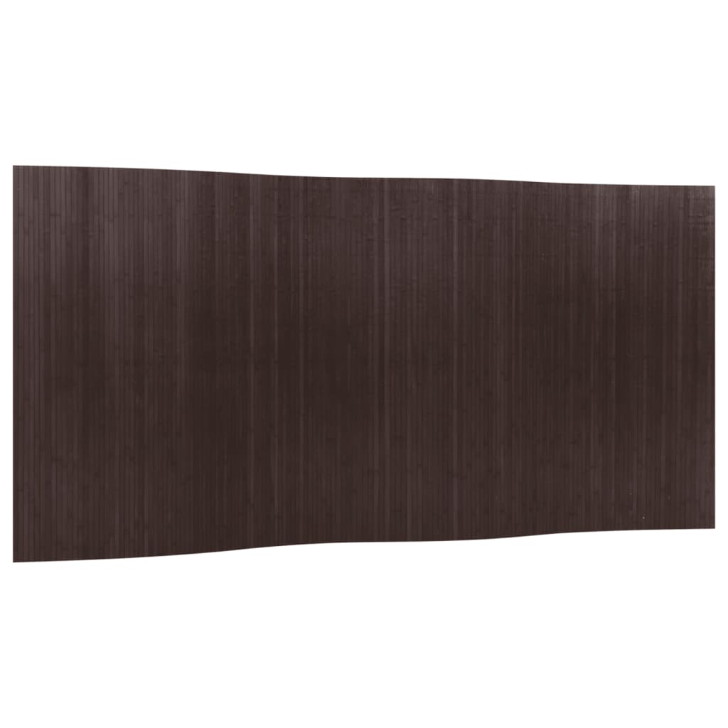 Room Divider Dark Brown Width 400 cm Height 165 cm Bamboo