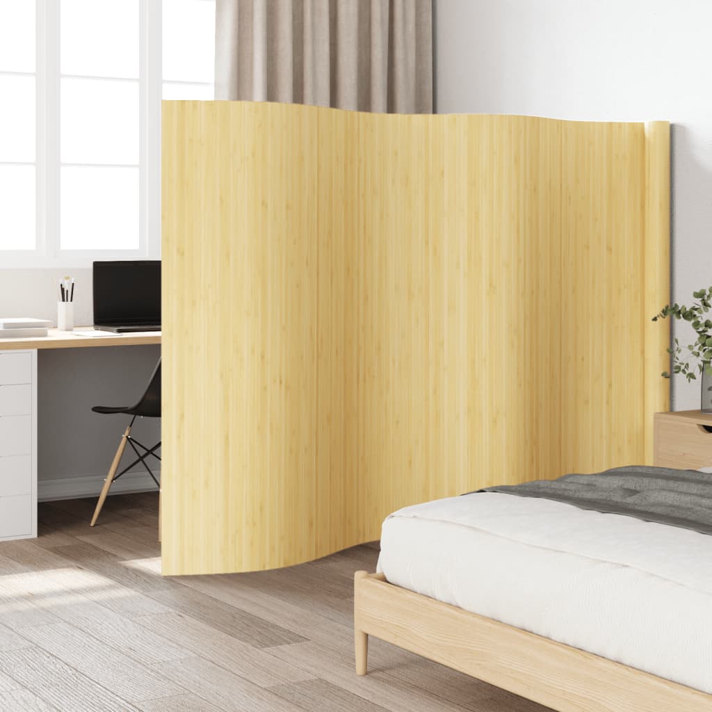 Room Divider Light Natural Width 600 cm Height 165 cm Bamboo