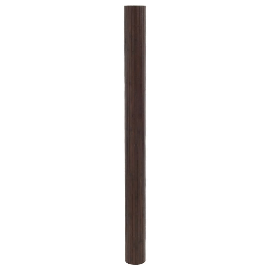 Room Divider Dark Brown Width 600 cm Height 165 cm Bamboo