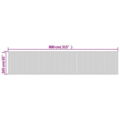 Room Divider Dark Brown Width 800 cm Height 165 cm Bamboo