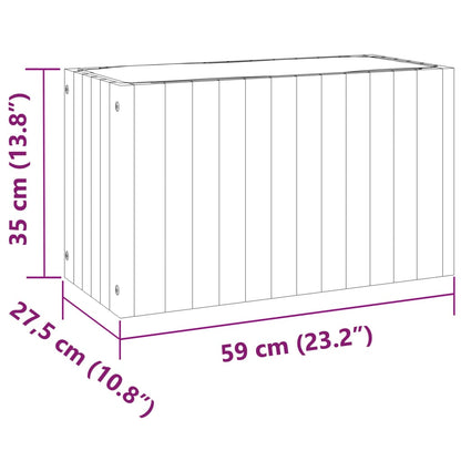 Garden Planter 59x27.5x35 cm Solid Wood Acacia