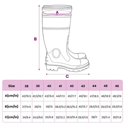 Rain Boots Black Size 38 PVC