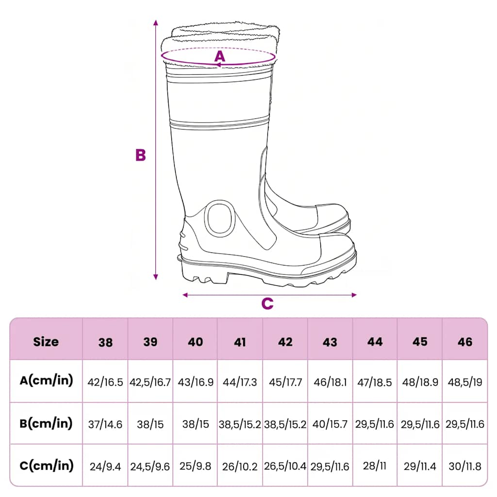 Rian Boots with Removable Socks Black Size 46 PVC