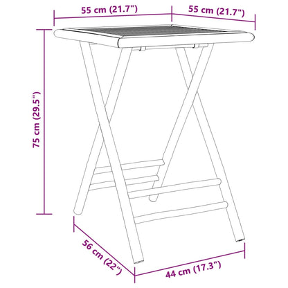 Garden Table | Natural Bamboo | Bamboo | Small | Foldable