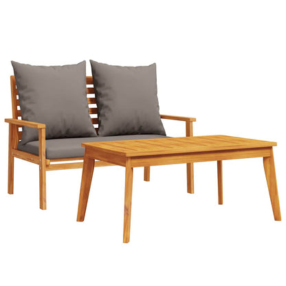 Garden Set with Cushion Solid Wood Acacia