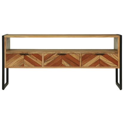 TV Cabinet with Drawer Brown 100 x 35 x 50 cm Solid Acacia Wood
