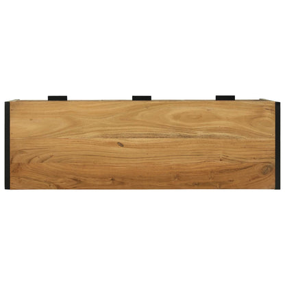 TV Cabinet with Drawer Brown 100 x 35 x 50 cm Solid Acacia Wood