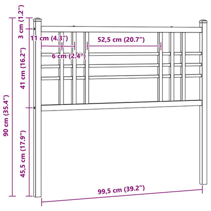 Metal Replace Headboard Black 100cm