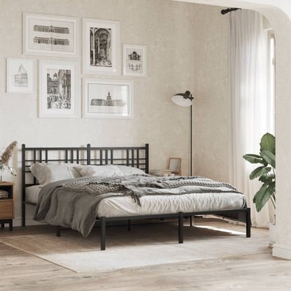 Metal Replace Headboard Black 160cm