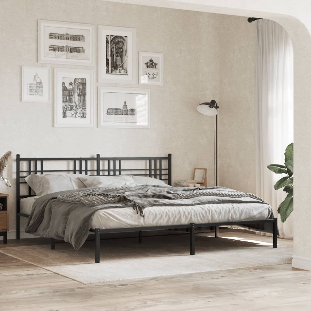 Metal Replace Headboard Black 200cm
