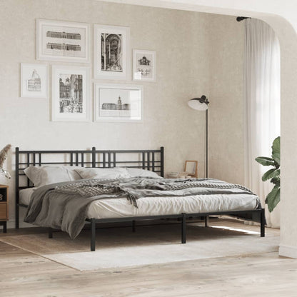 Metal Replace Headboard Black 200cm