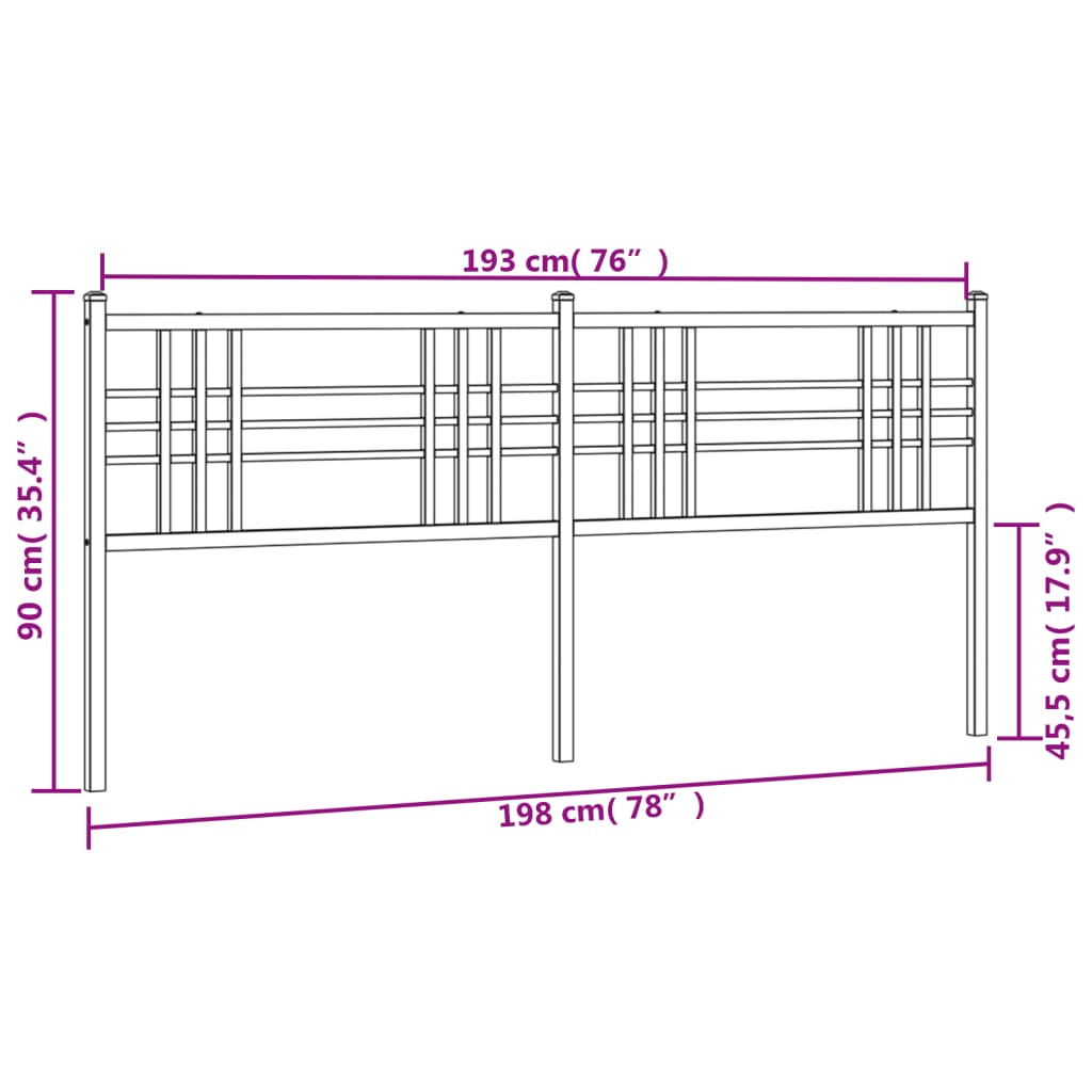 Metal Replace Headboard White 193cm