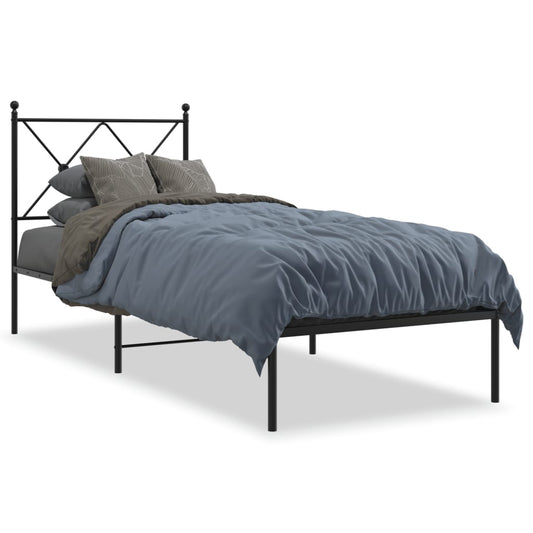 Bed Frame | Black | Powder-Coated Steel | Single | Bed Frame