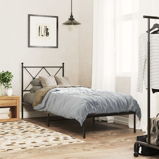 Bed Frame | Black | Powder-Coated Steel | Single | Bed Frame