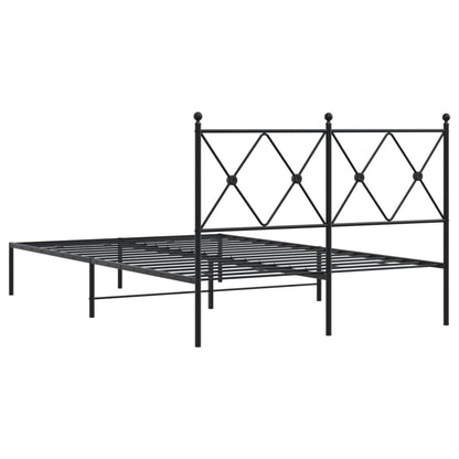 Bed Frame | Black | Powder-Coated Steel | 120x200 cm |  Durable