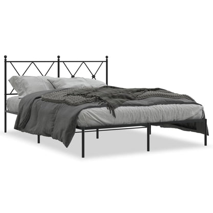 Bed Frame | Black | Powder-Coated Steel | 140x190 cm | Bed Frame