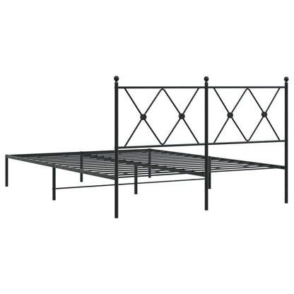 Bed Frame | Black | Powder-Coated Steel | 140x190 cm | Bed Frame