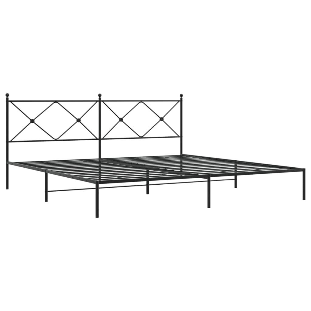 Bed Frame | Black | Powder-Coated Steel | Double Bed | Bed Frame