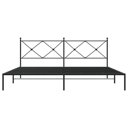 Bed Frame | Black | Powder-Coated Steel | Double Bed | Bed Frame