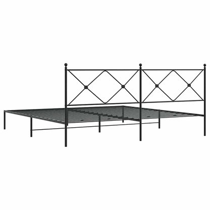 Bed Frame | Black | Powder-Coated Steel | Double Bed | Bed Frame