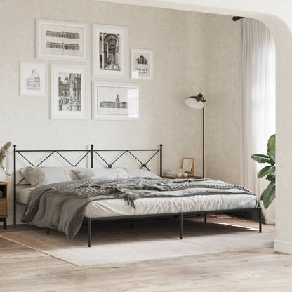 Bed Frame | Black | Powder-Coated Steel | Double Bed | Bed Frame