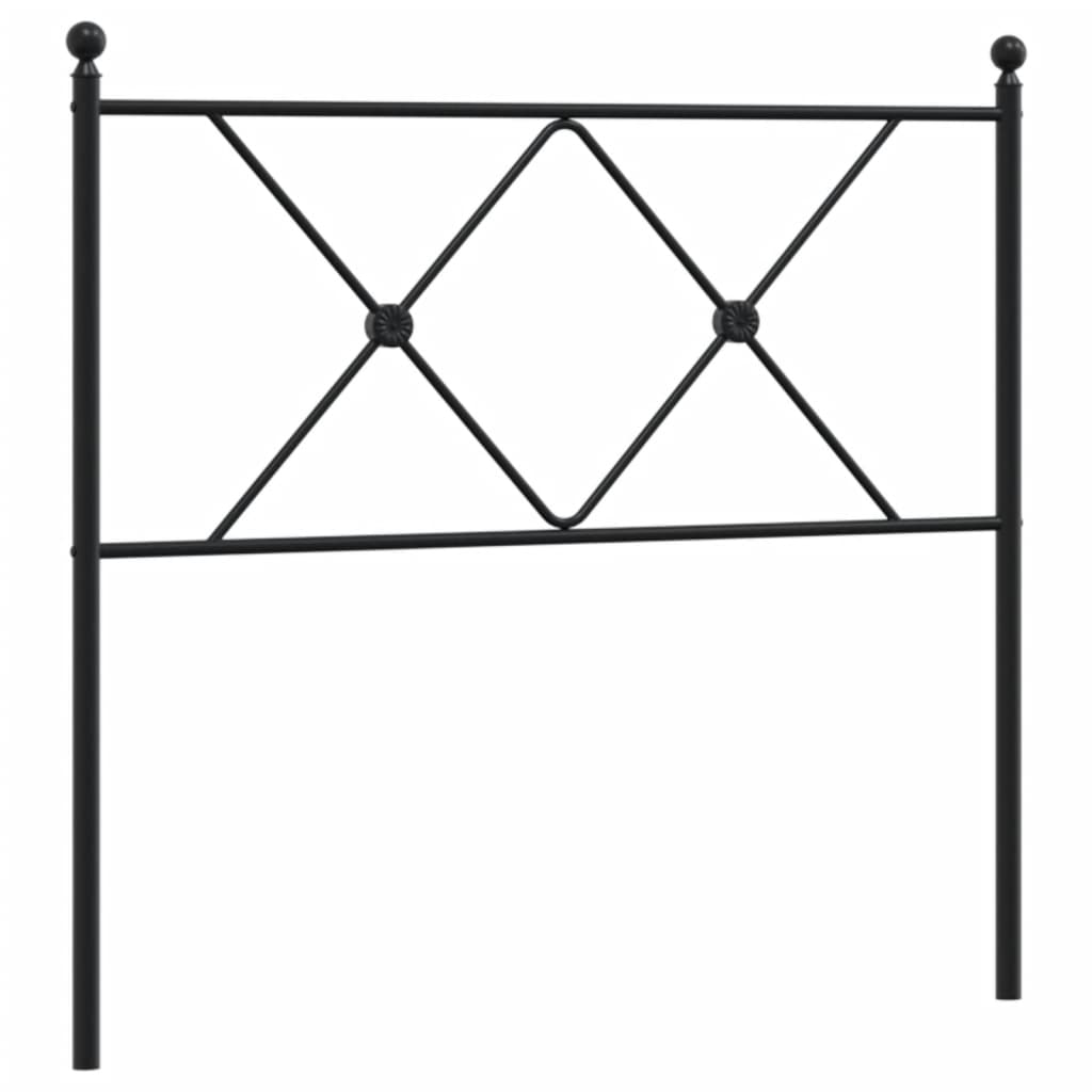 Metal Replace Headboard Black 90cm
