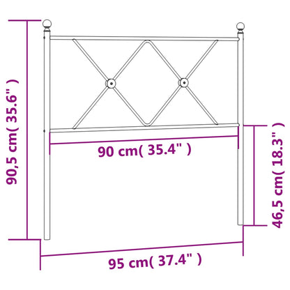 Metal Replace Headboard Black 90cm