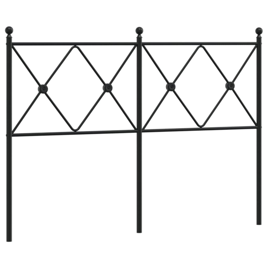 Metal Replace Headboard Black 120cm
