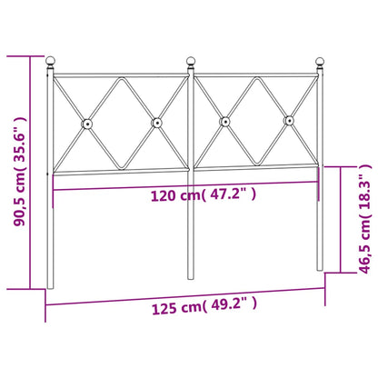 Metal Replace Headboard Black 120cm