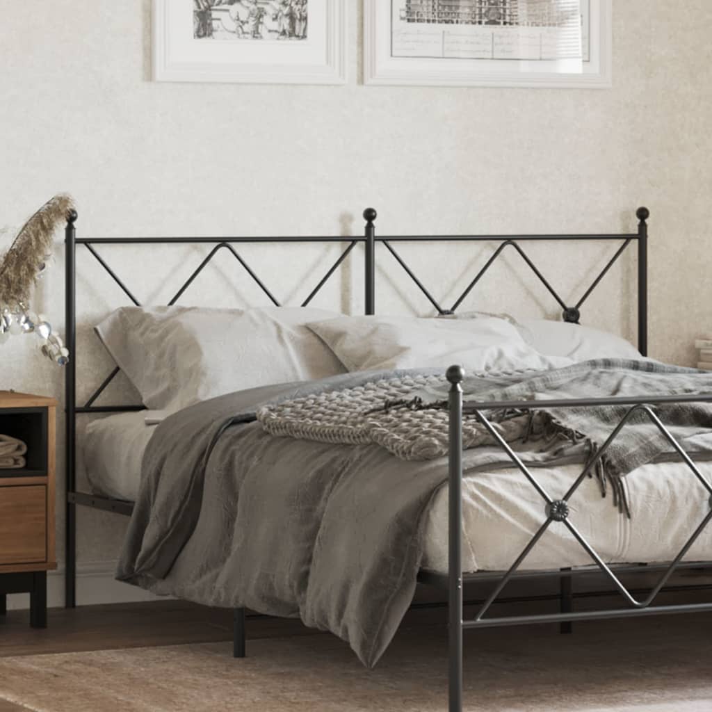 Metal Replace Headboard Black 160cm