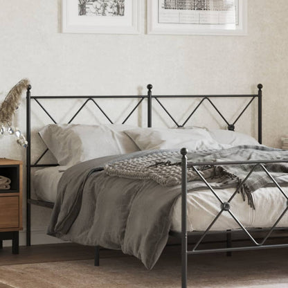 Metal Replace Headboard Black 160cm