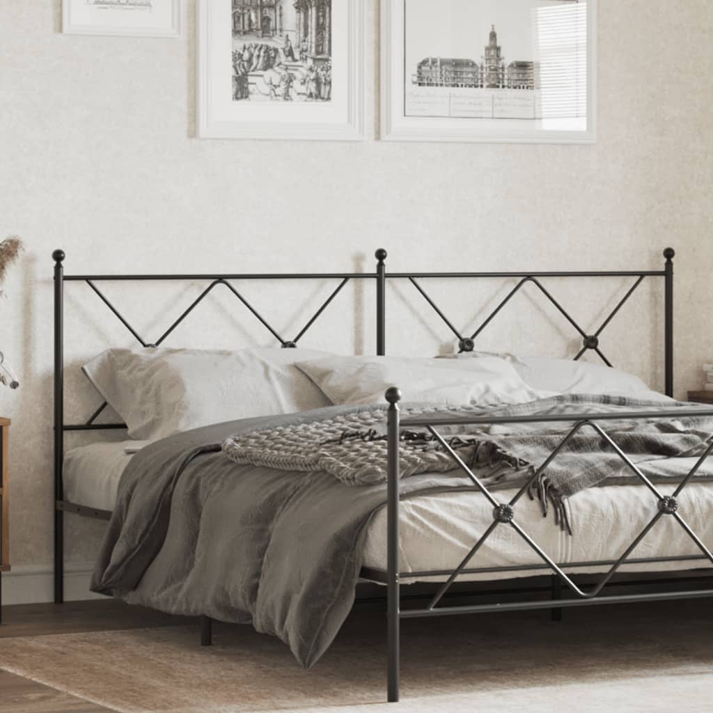 Metal Replace Headboard Black 180cm