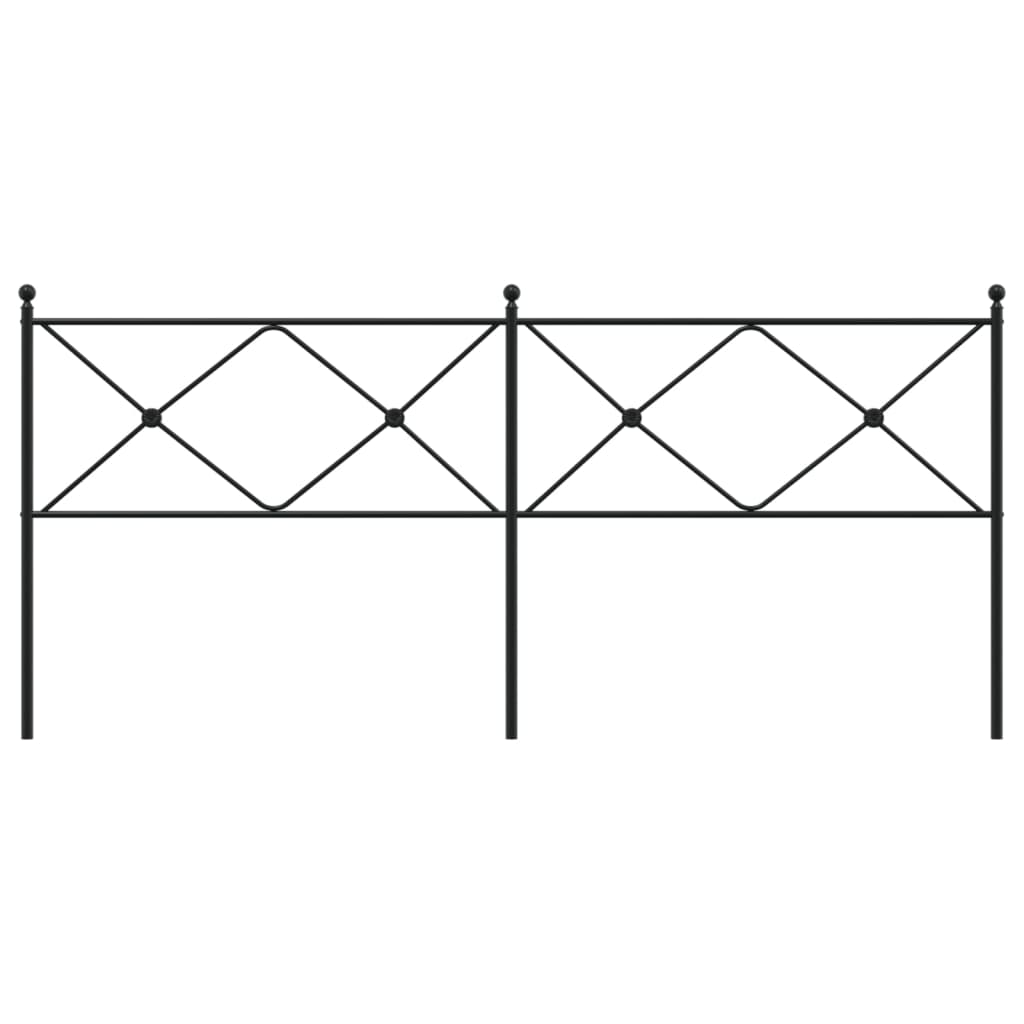Metal Replace Headboard Black 200cm