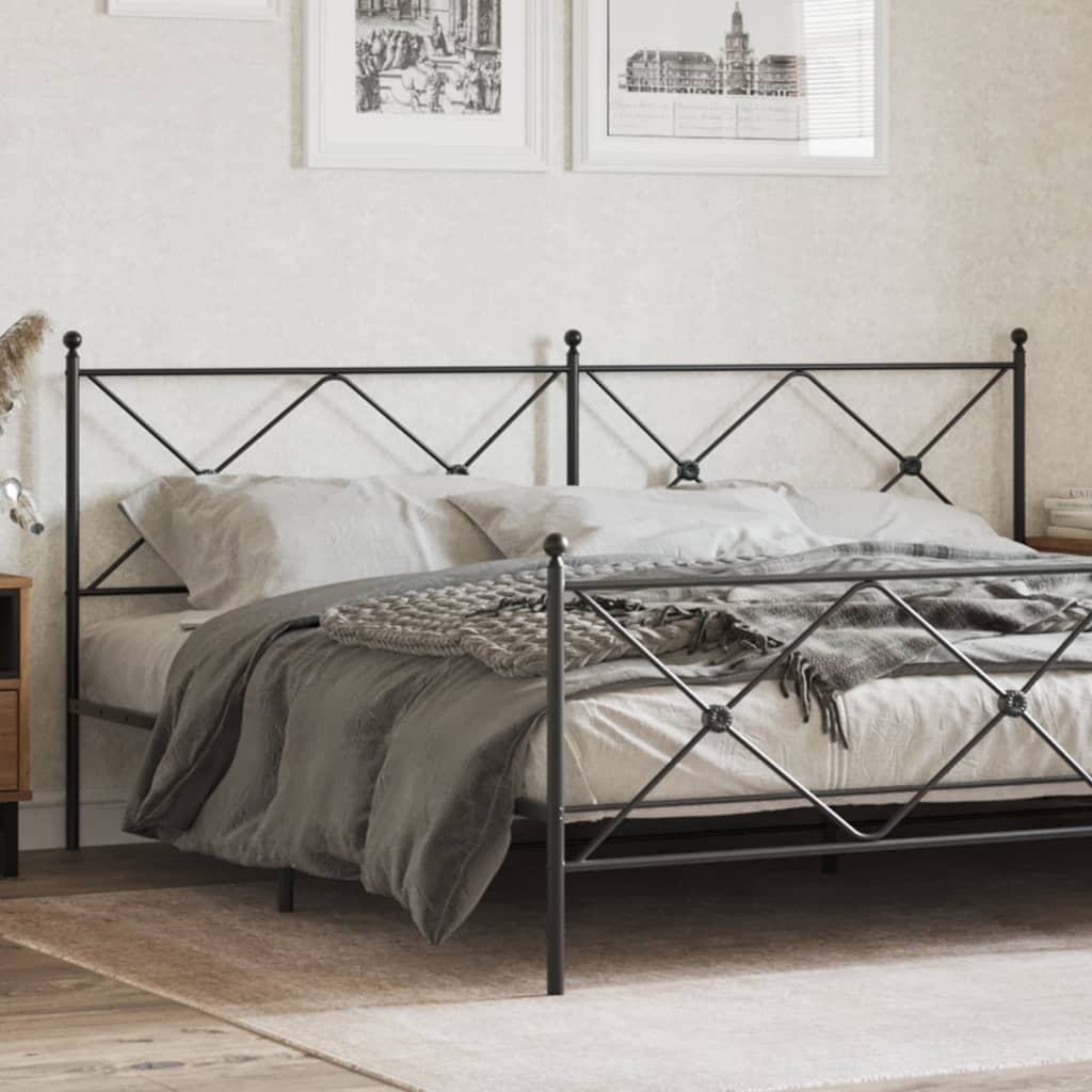 Metal Replace Headboard Black 200cm