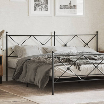 Metal Replace Headboard Black 200cm