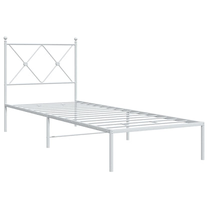 Bed Frame | White | Powder-Coated Steel | Single | Bed Frame