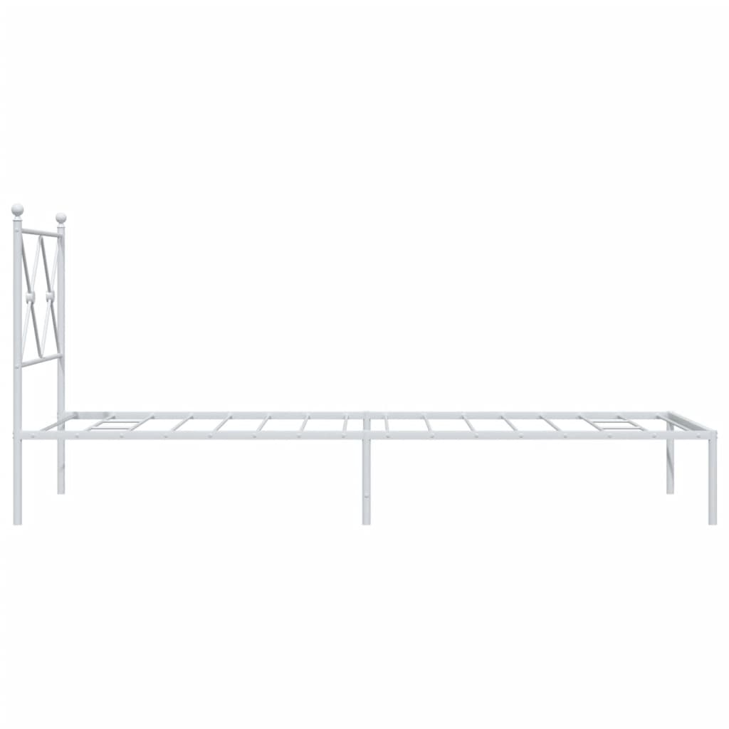 Bed Frame | White | Powder-Coated Steel | Single | Bed Frame