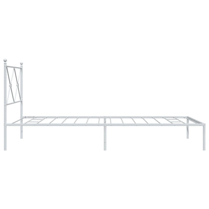 Bed Frame | White | Powder-coated Steel | Single |  Durable  | Bed Frame