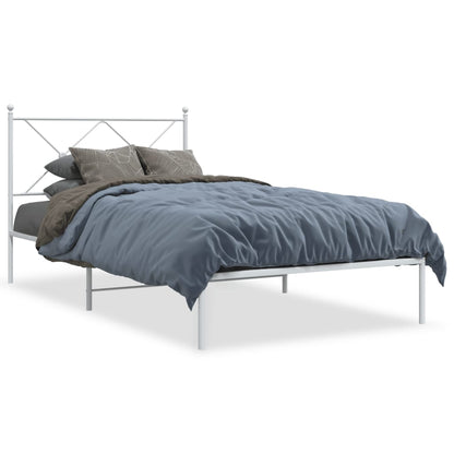 Bed Frame | White | Powder-Coated Steel | Single | Bed Frame