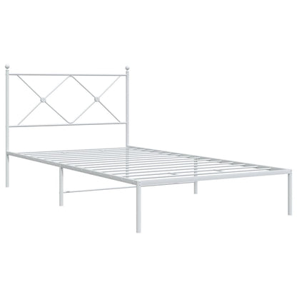 Bed Frame | White | Powder-Coated Steel | Single | Bed Frame