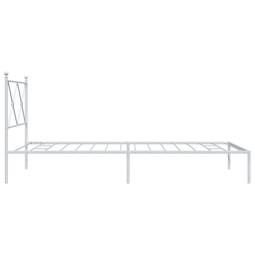 Bed Frame | White | Powder-Coated Steel | Single | Bed Frame