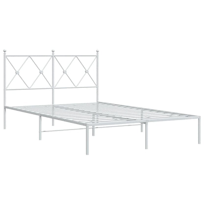 Bed Frame | White | Steel | 120x200 cm | Bed Frame | Rectangular | Modern