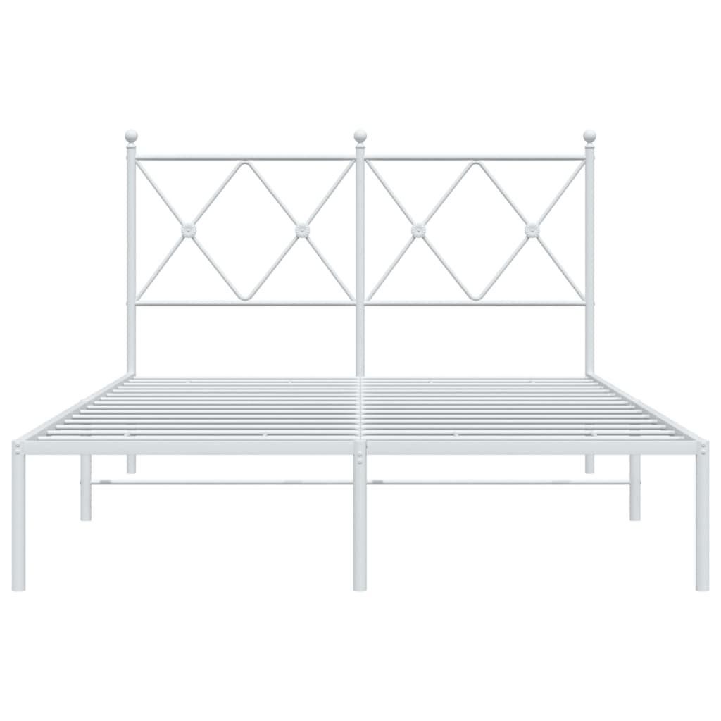 Bed Frame | White | Steel | 120x200 cm | Bed Frame | Rectangular | Modern