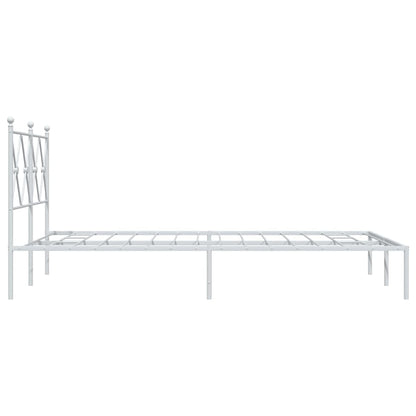Bed Frame | White | Steel | 120x200 cm | Bed Frame | Rectangular | Modern