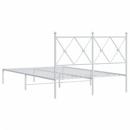 Bed Frame | White | Steel | 120x200 cm | Bed Frame | Rectangular | Modern