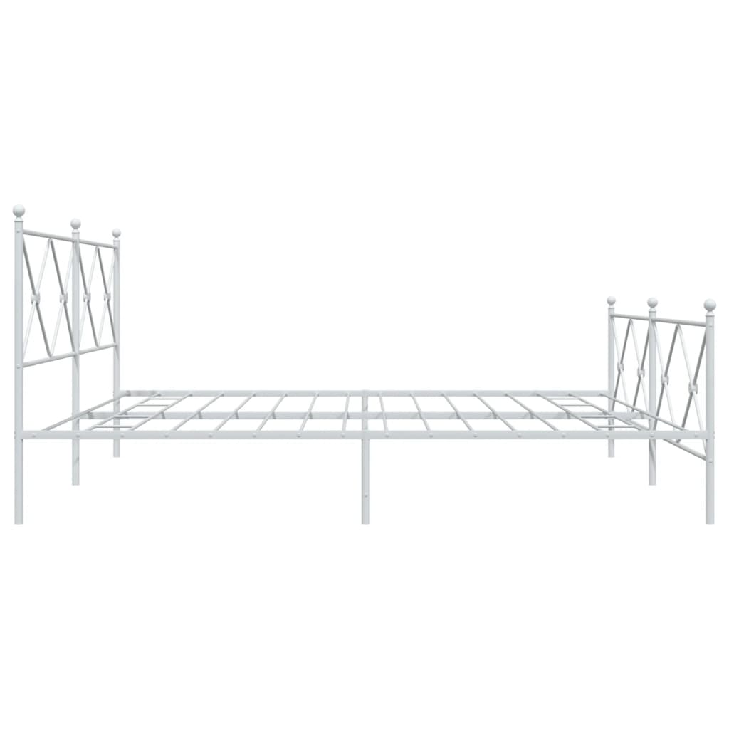 Bed Frame | White | Steel | 200x200 cm | Bed Frame | Rectangular